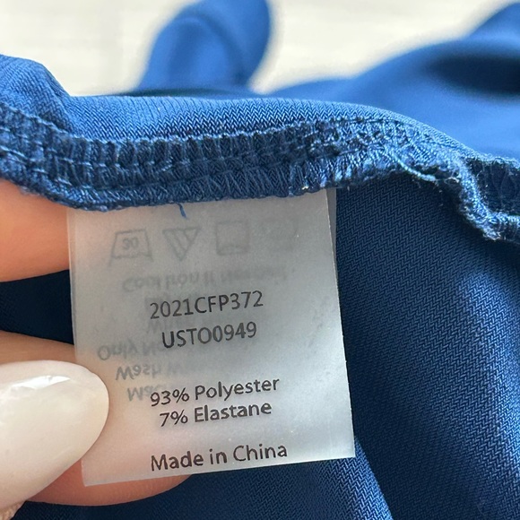 Universal Standard Swoop High Low Jersey Tunic Top Blue - Picture 7 of 11